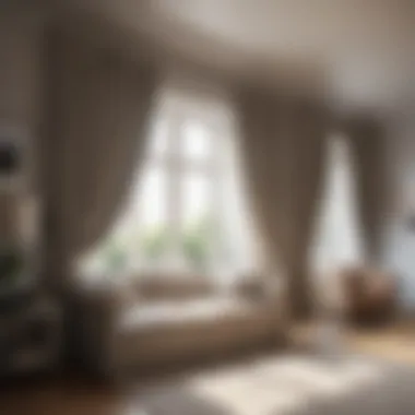 Elegant Curtains for Angled Windows Elegant curtains framing a beautifully angled window in a modern living room