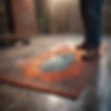 Transforming Rugs: The Impact of Pressure Washing Vibrant rug being pressure washed outside