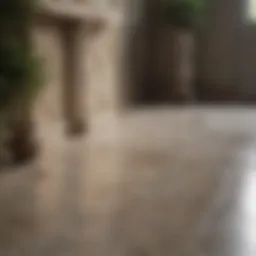 A pristine stone floor showcasing the beauty of natural materials