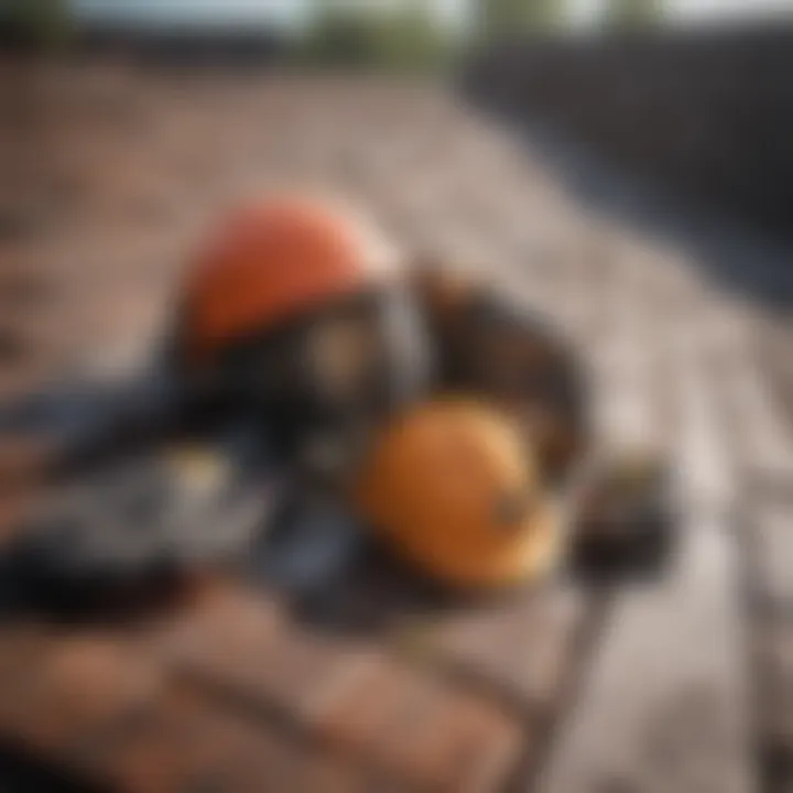 Safety gear for roof cleaning tasks