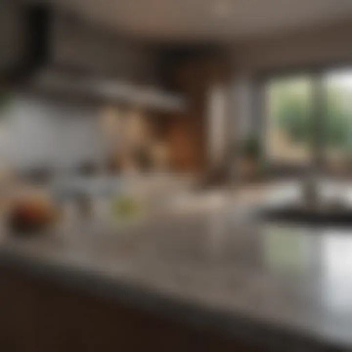 Sustainable materials laid out for kitchen restoration project