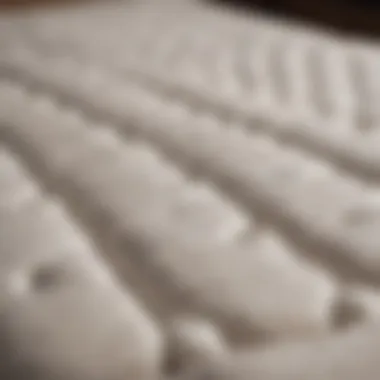 Close-up of the luxurious materials used in the Saatva Split Queen Mattress.