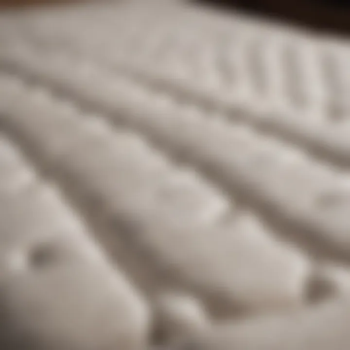 Close-up of the luxurious materials used in the Saatva Split Queen Mattress.
