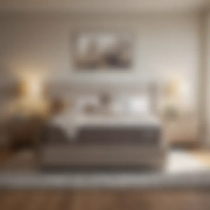A serene bedroom setting featuring the Saatva Split Queen Mattress.
