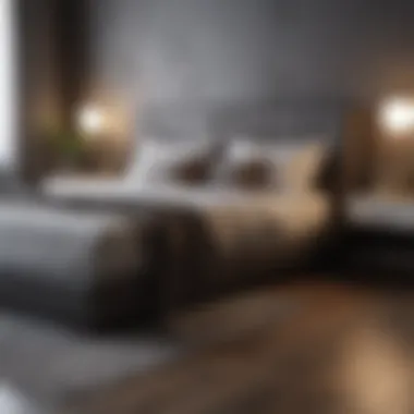 Elegant Modern Bed Frame and Side Tables Elegant modern bed frame with stylish side tables