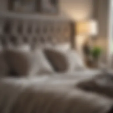 Aesthetic arrangement of pillows on a king bed showcasing comfort