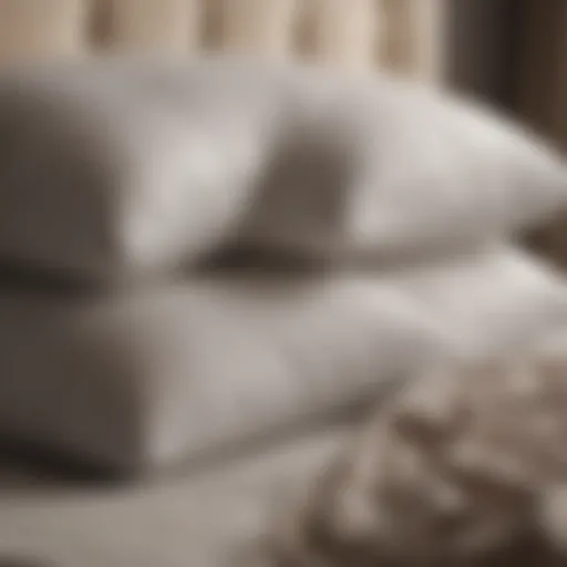 Visual representation of various pillow sizes suitable for king beds