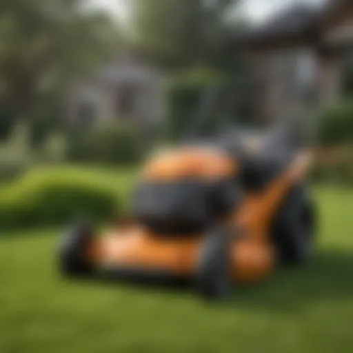 Showcase of a cutting-edge electric lawn mower designed for large lawns