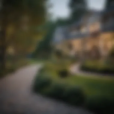 Beautifully Landscaped Front Yard A carefully landscaped front yard featuring a selection of small trees