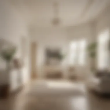 The Impact of Lighting on Off-White Paint Well-lit room displaying off-white walls and complementary decor