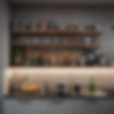 Stylish Kitchen Storage Stylish kitchen storage solution with open shelving and decorative containers