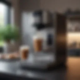 Modern single cup coffee maker showcasing sleek design