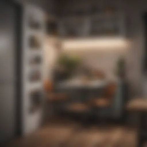 Stylish small dining room with clever storage solutions