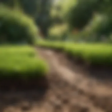 Soil Health and Lawn Beauty Healthy lawn with a rich soil profile