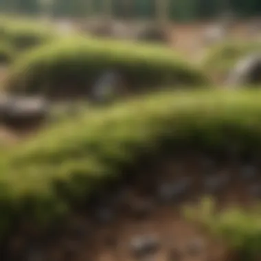 Close-up of moss growth on soil