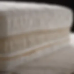 A diagram showing different mattress types and their firmness levels