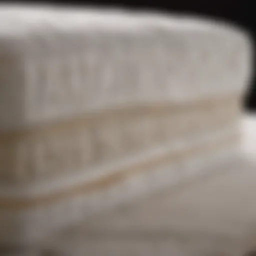A diagram showing different mattress types and their firmness levels