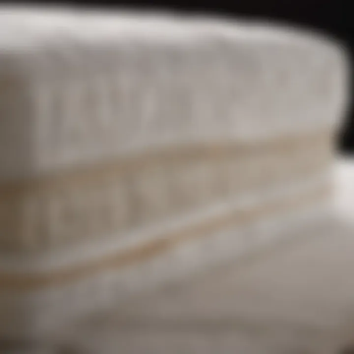A diagram showing different mattress types and their firmness levels