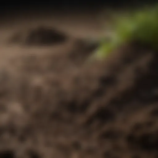 Close-up of rich, prepared soil ready for grass seed sowing