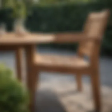 Teak wood outdoor furniture showcasing elegance and durability