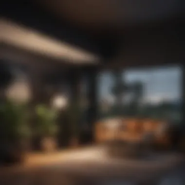 Innovative lighting fixtures in a living space