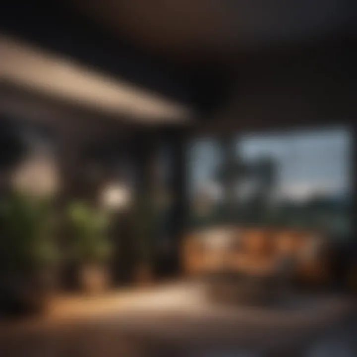 Innovative lighting fixtures in a living space