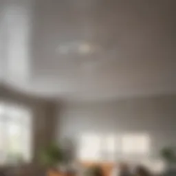 Water stain on ceiling indicating a leak