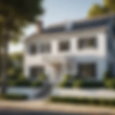 Curb Appeal of a White Home A white house reflecting sunlight, showcasing its impact on home value and curb appeal.