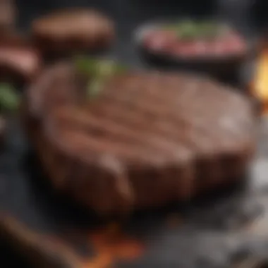 A beautifully grilled steak showcasing perfect sear marks