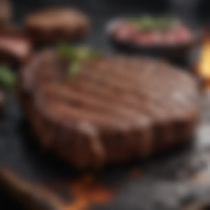 A beautifully grilled steak showcasing perfect sear marks