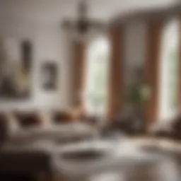 Elegant living room with optimal lighting and decor