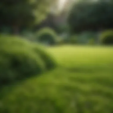 Lush green turf spread across a garden