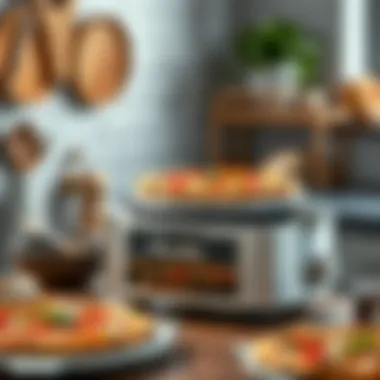 Sleek Design of Breville Pizza Cooker The sleek design of the Breville pizza cooker showcasing its modern aesthetics.