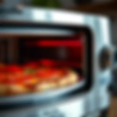 Precision Controls of Breville Pizza Cooker Close-up of the Breville pizza cooker's settings highlighting precision controls.
