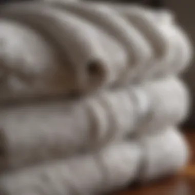 The Luxurious Texture of Soft Towels Close-up of soft, fluffy towels showcasing texture