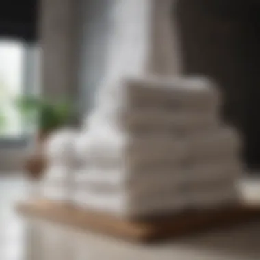 A Comparison of Towel Materials Display of various towel materials for comparison