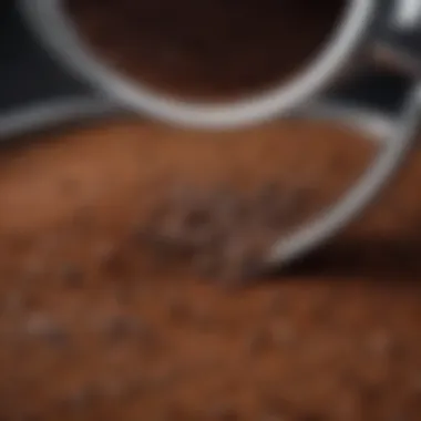 The Essence of Freshness in Brewing Close-up of freshly ground coffee in a filter