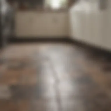Spotless Tile Kitchen Floor Post-Cleaning Well-maintained tile kitchen floor after cleaning