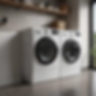 Modern Washer Dryer Design High-efficiency washer dryer combo showcasing modern design