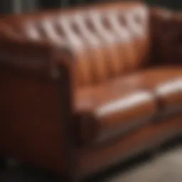 Vibrant leather sofa restoration using color products