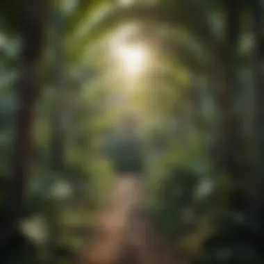 Lush Banana Plantation Overview A lush banana plantation showcasing growth patterns
