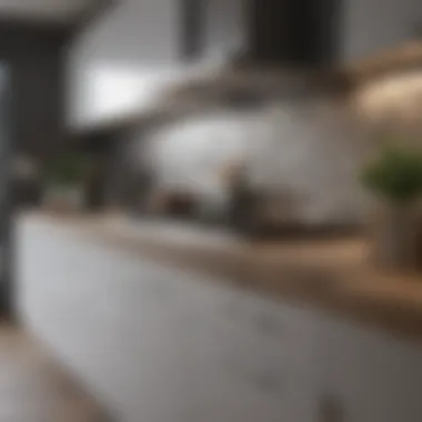 Elegant kitchen showcasing a well-integrated backsplash