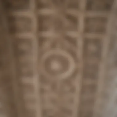 Close-up of decorative plasterwork showcasing ornate patterns