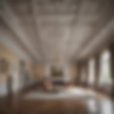 Modern Adaptation of Plaster Ceilings Modern interior space featuring a blend of old plaster and contemporary design