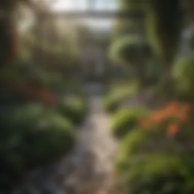 A Beautifully Cultivated Garden A lush garden showcasing a variety of plants and flowers
