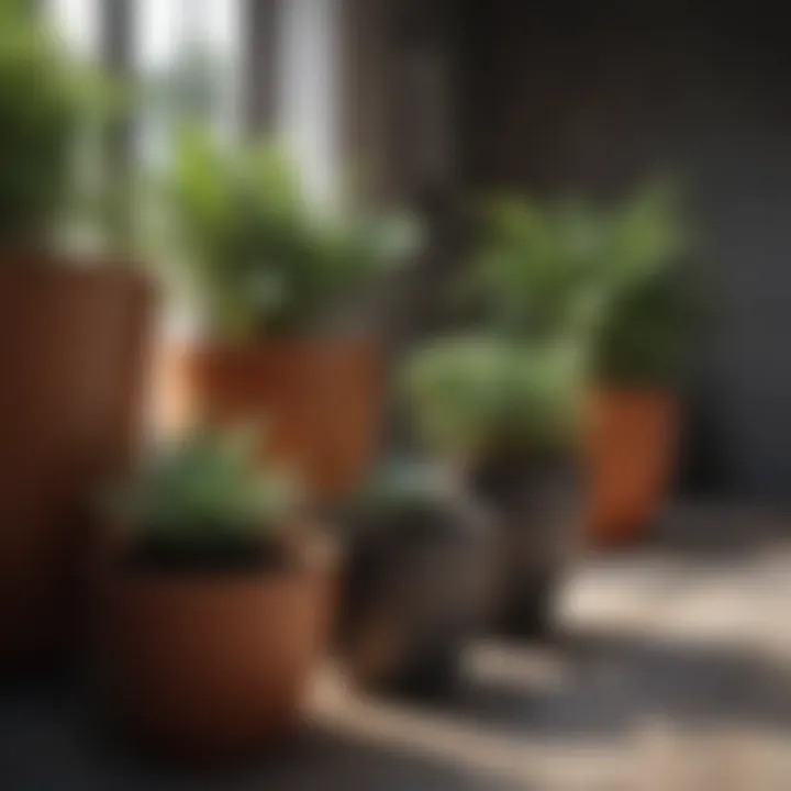 Different sizes of planting pots showcasing versatility