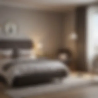 Ambiance Enhancement: The Power of Stylish Floor Lamps Stylish floor lamp enhancing the overall ambiance of a master bedroom