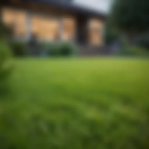Lush green lawn enhanced by lime application