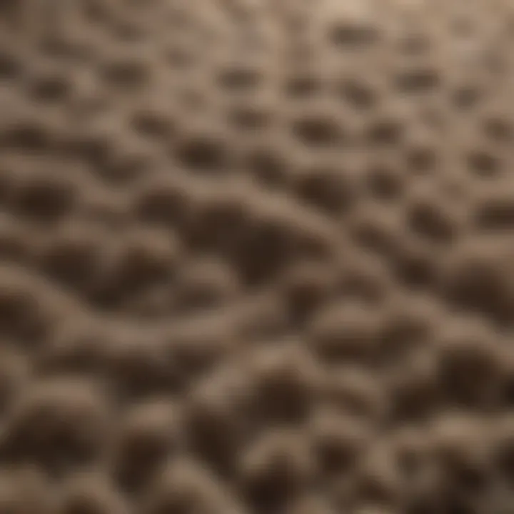 Close-up of plush thick pile carpet texture