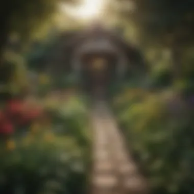 A garden flourishing with diverse flora and fauna